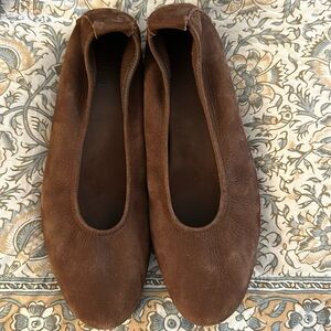 Arche France Laius Nubuck Havane Brown Ballet Flats
